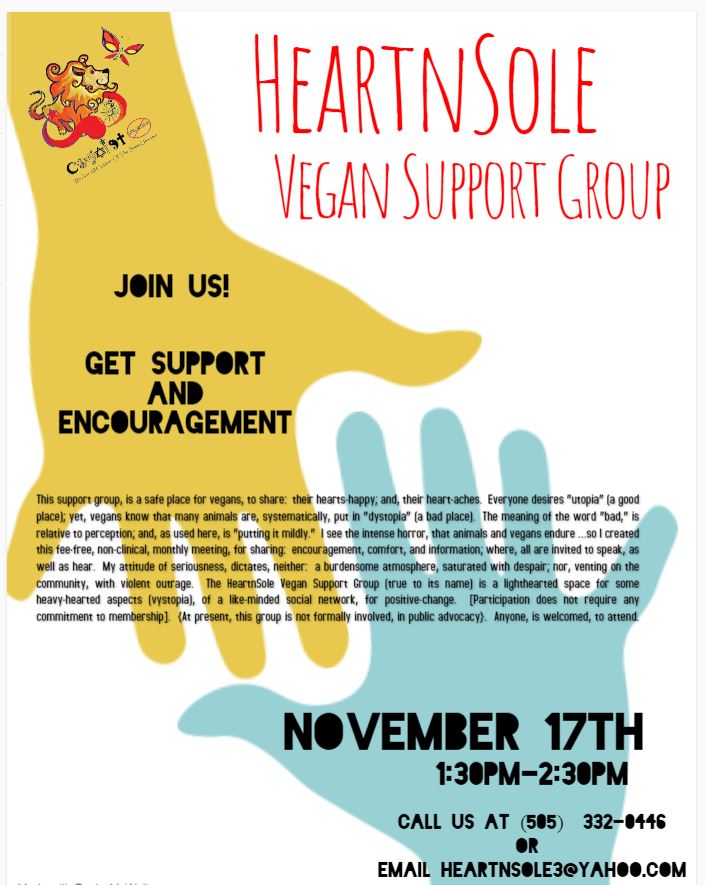 Vegan Support Group – HeartnSole, LLC